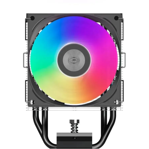 Кулер PcCooler R400 BK ARGB (R400-BKAWYX-US) Soc-AM5/AM4/1200/1700/1851 черный 4-pin 18-30dB Al+Cu 180W Ret