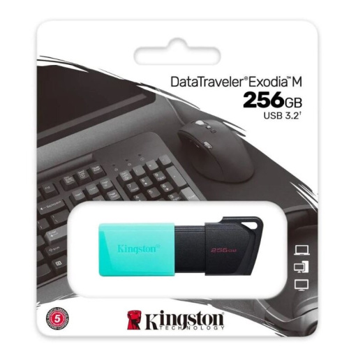 USB-флешка Kingston DataTraveler Exodia M (DTXM/256GB) 256GB USB 3.2 Черный/голубой