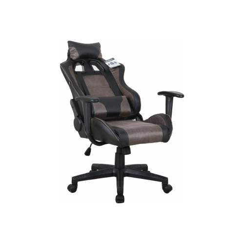 Кресло игровое BRABIX GT Racer GM-100 (531819) ткань, экокожа, черное/коричневое