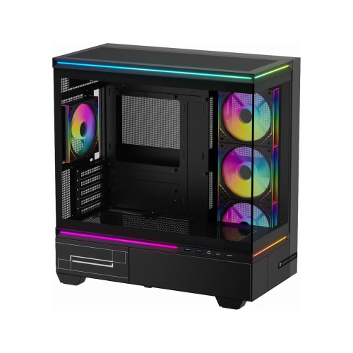 Корпус Thermalright M10 Black Fan4-M (TRTLM10BF4M) / TG / 4x120mm ARGB PWM Fans / USB Type-C / mATX