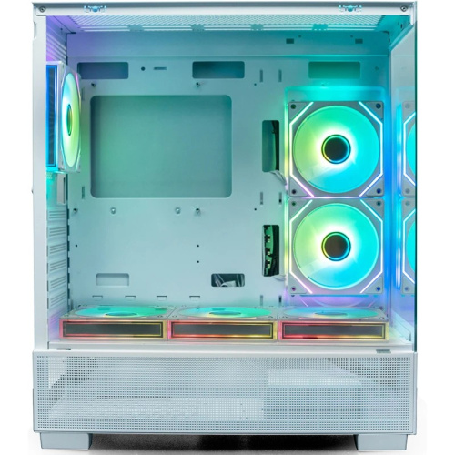 Корпус XASTRA Q500 6ARGB-C10-UC White (Q500-6FM12A-C10-UC-WH) ATX/Aquarium/Screewless/ 6x120mm ARGB PWM FM fans/Argb+PWM HUB 10port/ Type-C