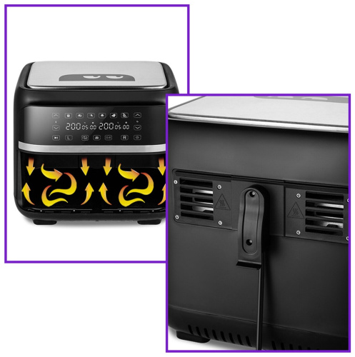 Аэрогриль Kitfort КТ-2247 черный/серебристый