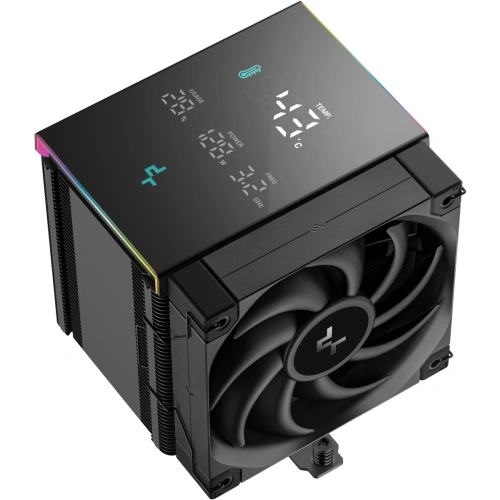 Кулер DEEPCOOL AK500 Digital Pro LGA20XX/1700/1200/115X/AM5/AM4 (TDP 240W, PWM, Fan 120mm, 5 тепл. трубок, ARGB, черный) Ret