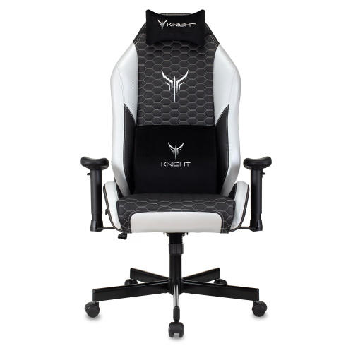 Кресло Knight Neon Silver эко.кожа черный/серебряный