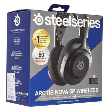 Беспроводные наушники SteelSeries Arctis Nova 5P черный