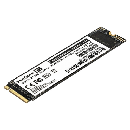 SSD ExeGate NextPro+ KC2000TP1TB EX295281RUS M.2 2280 1Tb (PCIe Gen3x4, NVMe, 22x80mm, 3D TLC)
