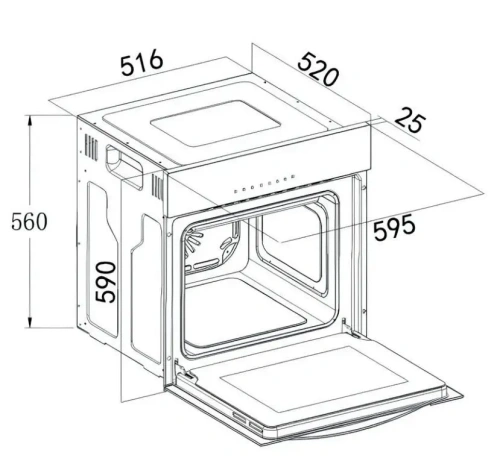 Духовой шкаф Weissgauff EOM 661 PDBS черный