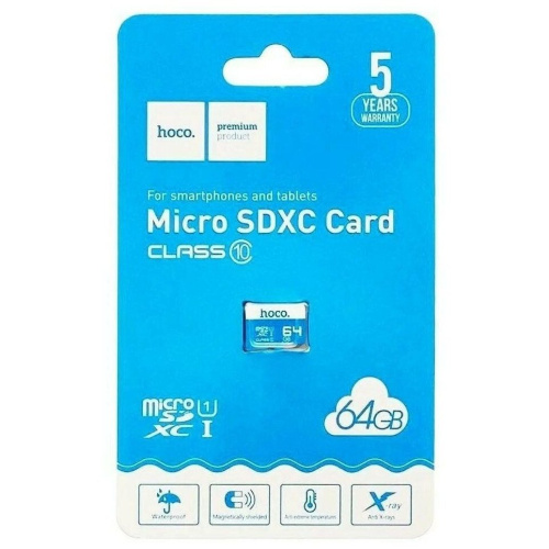 Карта памяти Hoco microSD 64GB Class10 (6957531085829)