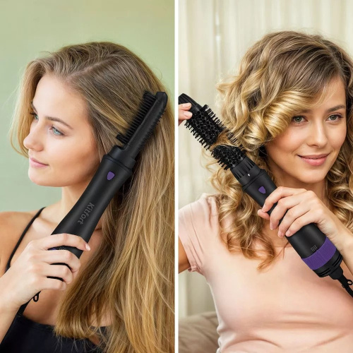 Фен-щетка KitFort КТ-3236-1 фиолетовый и черный