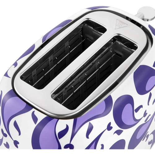Тостер Kitfort КТ-6863 белый/фиолетовый