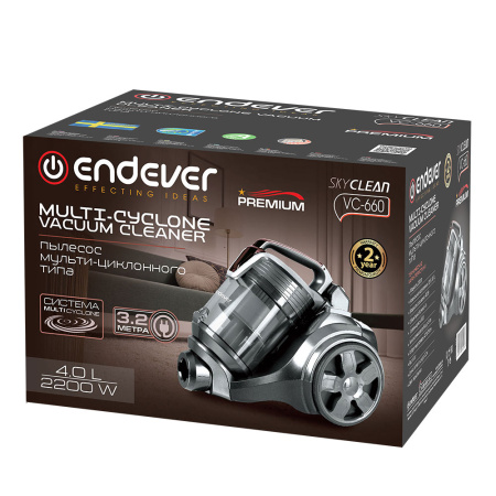 Пылесос Endever SkyClean VC-660 серый/мокко