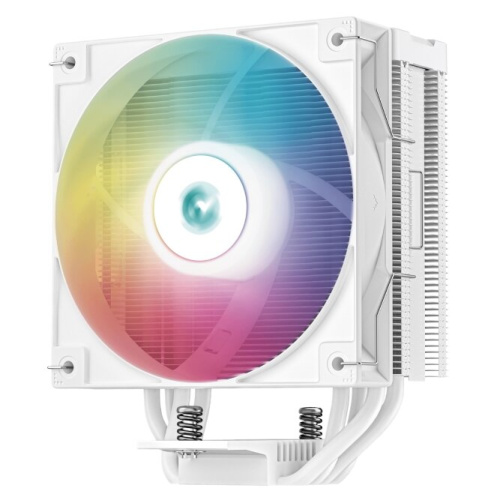 Кулер DEEPCOOL AG400 Digital WH ARGB LGA1700/1200/115X/AM5/AM4 (9шт/кор, TDP 220W, PWM, ARGB Fan 120mm, 4 тепл. трубки, белый) RET