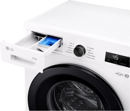 Стиральная машина LG F2Y1WS6W класс: A загр.фронтальная макс.:6.5кг белый инвертер