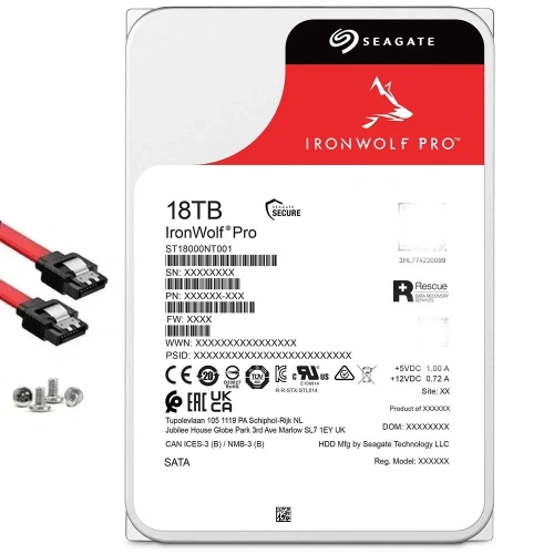 HDD Seagate Ironwolf Pro ST18000NT001 SATA-III 18TB NAS 512E (7200rpm) 256Mb 3.5"