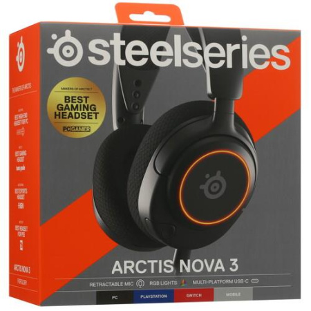 Проводные наушники SteelSeries Arctis Nova 3 черный