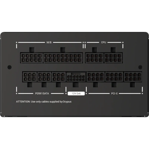 Блок питания Ocypus Iota P1200 (Iota-P1200-G1FFBK024X-EU) 1200W (ATX, 80+ Gold, APFC, 20+4 pin, 120mm fan, PCI-E 6+2Px3, 8xSATA)