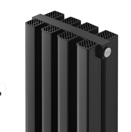 Алюминиевый радиатор отопления Stout SRA-2120-20000704 Tonale 2000 4 секции черный