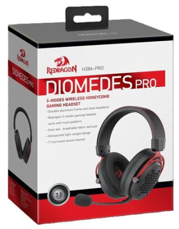 Беспроводные/проводные наушники Redragon Diomedes Pro черный