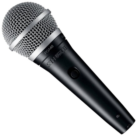 Микрофон проводной Shure PGA48-QTR-E черный/серебристый