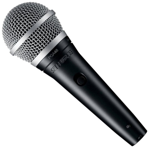 Микрофон проводной Shure PGA48-QTR-E черный/серебристый