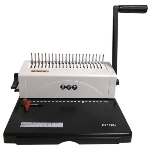 Переплетчик Office Kit B2120N A4/перф.25л.сшив/макс.500л./пластик.пруж. (4.5-51мм)