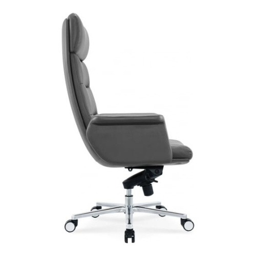 Кресло руководителя Cactus CS-LGR-Dublin темно-серый сиденье темно-серый кожа крестов. алюминий