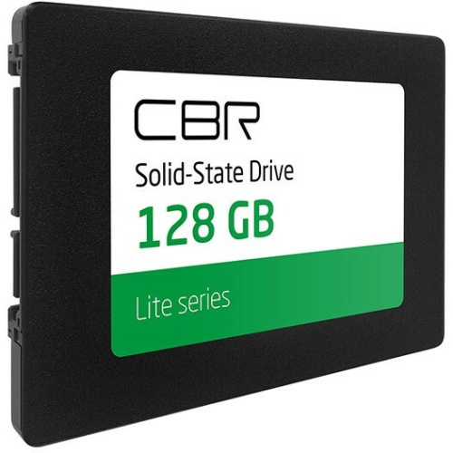 SSD CBR SSD-128GB-2.5-LT22, серия Lite, 128 GB, 2.5", SATA III 6 Gbit/s, SM2259XT, 3D TLC NAND, R/W speed up to 550/520 M