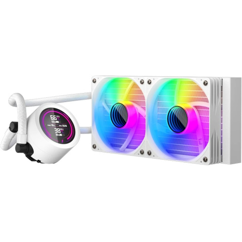 СВО 1STPLAYER TS4 240 White (TS4-240-WH) / 2x120mm, ARGB, IPS display