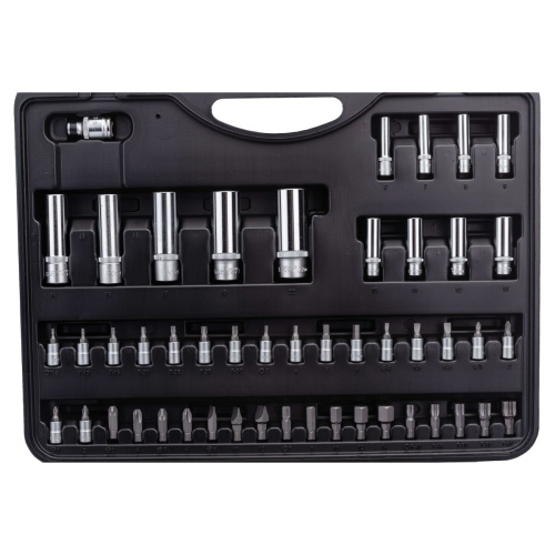 Набор головок и приспособлений Force 41082R-9 12-ти гран.1/2, 1/4 108 предметов