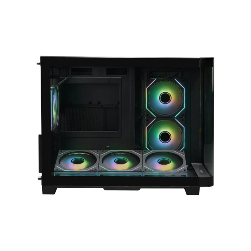 Корпус XASTRA QR500M 6ARGB-FM-C10-UC Black (QR500M-6FM12A-C10-UC) mATX/Aquarium/2 Curve Glass/6x120mm ARGB PWM FM fans/Argb+PWM HUB 10port /Type-C