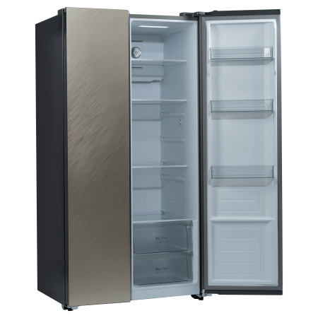 Холодильник Бирюса SBS 541 TGG бежевое стекло