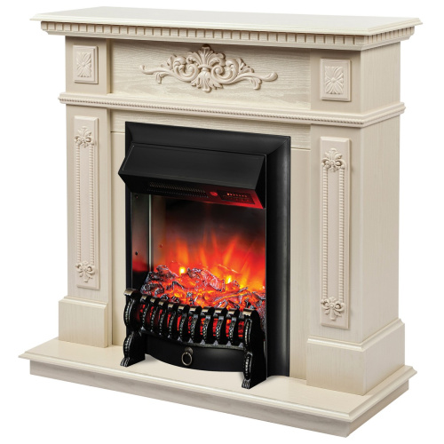 Электрокамин RealFlame Lilian WT жемчуг с очагом Fobos Lux Black RC