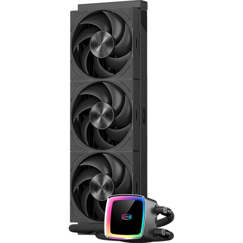 СВО PcCooler DE360 Max BK Black (300W, 360mm, ARGB Pump, Fans 3x120mm, 66CFM, 34.3dBA, 2200RPM/ height 54mm)