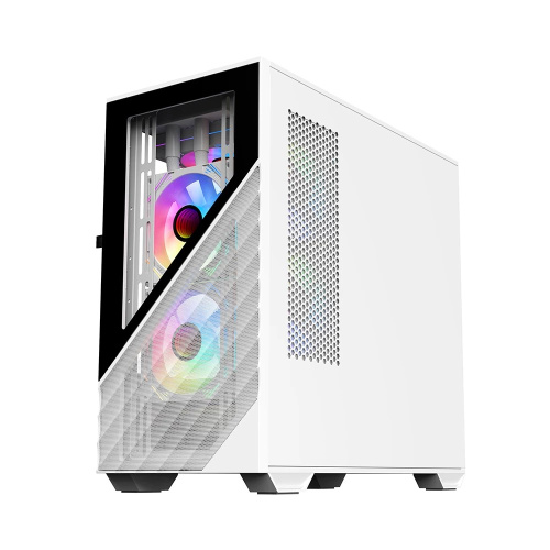 Корпус 1STPLAYER DK D7 White (D7-WH-3F1-W) / mATX / 3x120mm LED fans