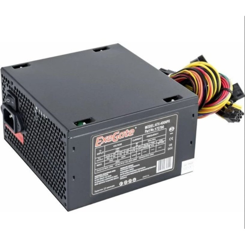 Блок питания Exegate 400NPX EX224732RUS-S 400W, ATX, SC, black, 12cm fan, 24p+4p, 6/8p PCI-E, 3*SATA, 2*IDE