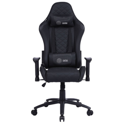 Кресло игровое Cactus CS-CHR-030BL черный с подголов.