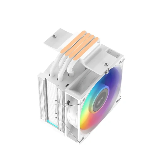 Кулер SAMA X40L WH (X40-WHWAYXOX-G) (220W, 4-pin PWM, 133.5mm, 4x6mm, ARGB, 1x100mm, 56.6CFM, 31.2dBA, 2600RPM, S 1851)