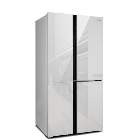 Холодильник Hyundai CS6073FV белое стекло