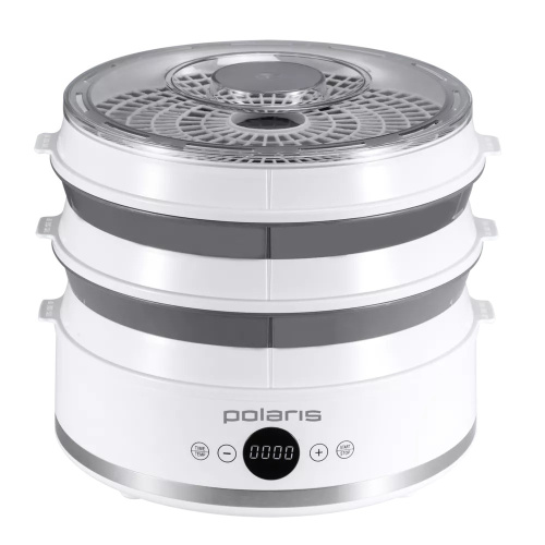 Сушилка для овощей и фруктов Polaris PFD 2808V белый/серый 5 поддонов