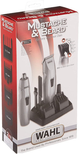Триммер Wahl Mustache&Beard trimmer серебристый 5606-308