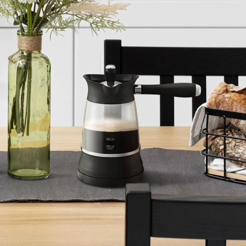 Электрическая турка Kitfort КТ-7502 черный/серебристый