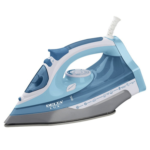 Утюг DELTA LUX DL-712 белый с серо-голубым