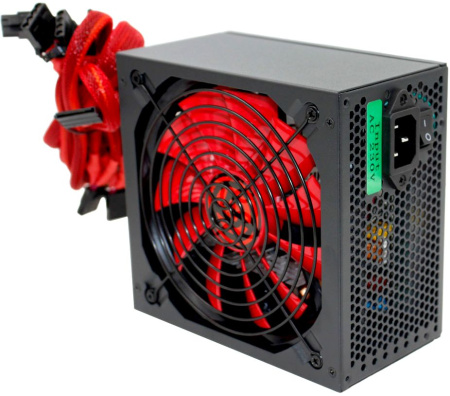 Блок питания Ginzzu PC600 14CM Red