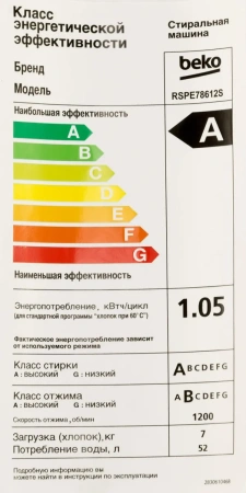 Стиральная машина Beko RSPE78612S