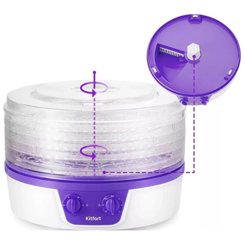 Сушка для фруктов и овощей Kitfort КТ-1935-1 5под белый