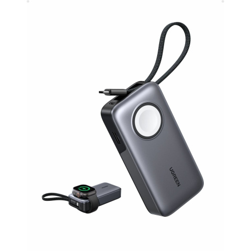 Внешний аккумулятор UGREEN PB527 (55434B) 6000mAh Power Bank 30W with Magnetic Fast Charger Space Gray