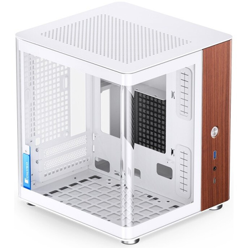 Корпус JONSBO TK-0 White без БП, боковая панель из зак. стекла (панорама), mini-ITX, SFX, белый