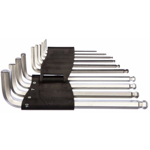 Набор шестигранников BERGER BG2291 Г-образных с шаровым профилем 10 предметов H1.5-H10