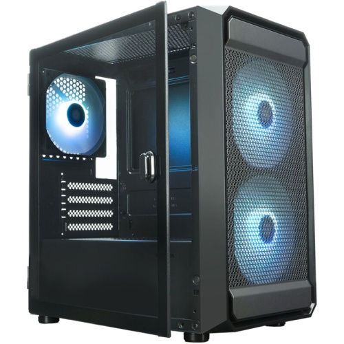 Корпус XASTRA A303M 3ARGB-C6 Black (A303M-2FC14A-1FC12A-C6-D) mATX/Mesh/ tempered glass / 2x140mm + 1x120mm ARGB PWM fans/Argb+PWM HUB 6port/ Door