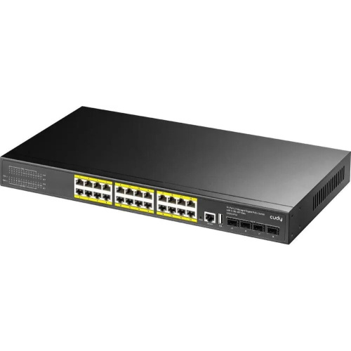 Коммутатор управляемый Cudy GS5024PS4 (L3) 24x1Гбит/с 4SFP+ 24PoE+ 400W